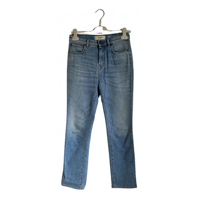 Pre-owned Max Mara Blue Cotton - Elasthane Jeans