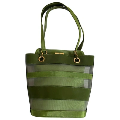 Pre-owned Ferragamo Green Cloth Handbag