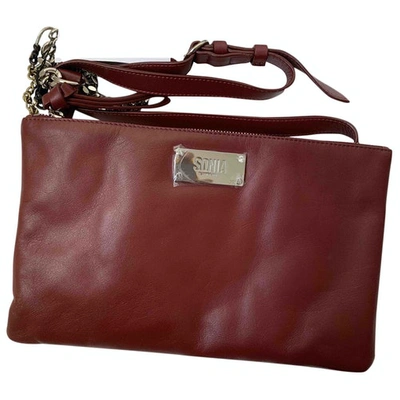 Pre-owned Sonia By Sonia Rykiel Burgundy Leather Handbag