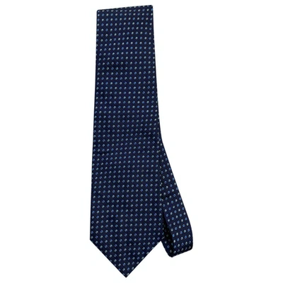 Pre-owned Altea Silk Tie In Blue