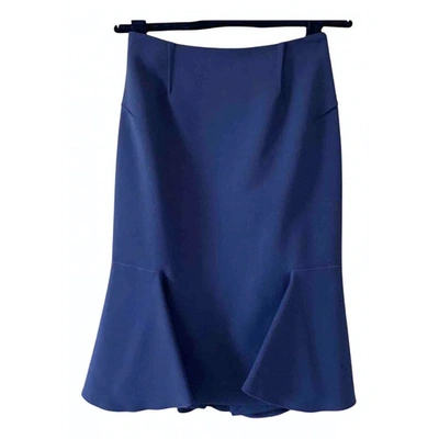 Pre-owned Roland Mouret Wool Mid-length Skirt In Purple