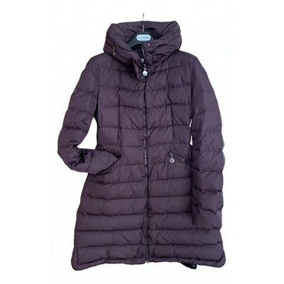 Pre-owned Moncler Classic Puffer In Burgundy