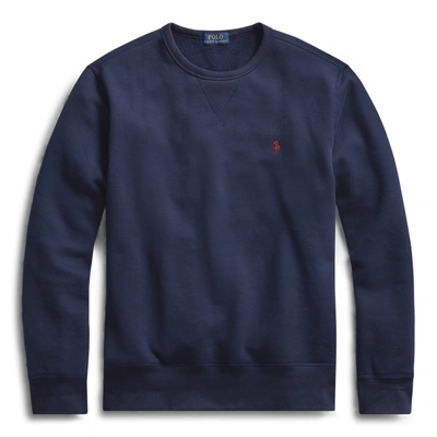 Shop Ralph Lauren The Rl Fleece Sweatshirt In Cruise Navy