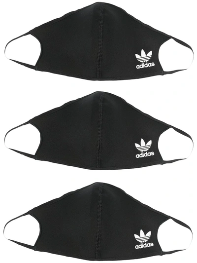 Shop Adidas Originals Logo Detail Face Mask In Black