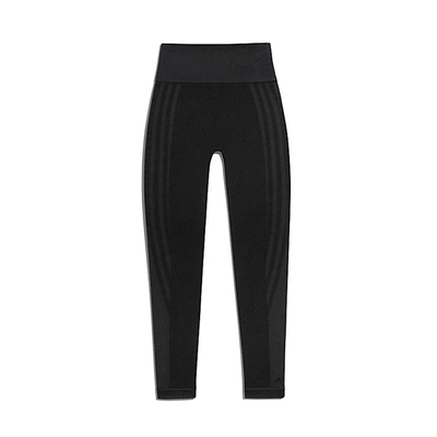 Pre-owned Adidas Originals  Ivy Park Circular Knit 3-stripes Tights Black