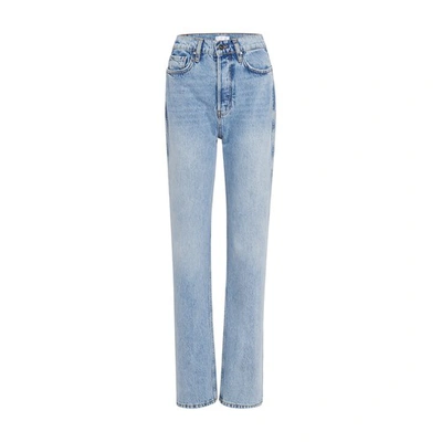 Shop Anine Bing Kat Jeans In Light Blue