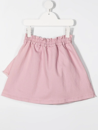Shop Andorine Destroyed Draped Skirt In Pink