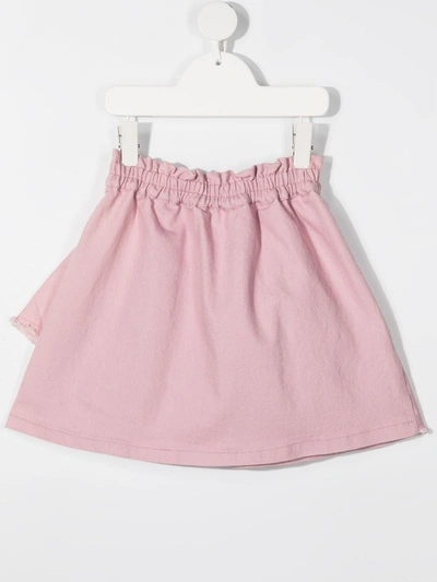 Andorine Destroyed Draped Skirt In Pink
