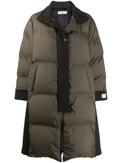 Shop Re Code Oversized Padded Down Jacket In Green