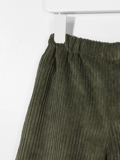 Shop La Stupenderia Corduroy Slip-on Shorts In Green