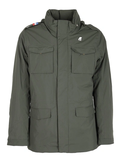Shop K-way Manfield Ripstop Marmot Jacket In Dark Green