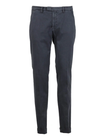 Shop Briglia 1949 Stretch Cotton Pants In Blue