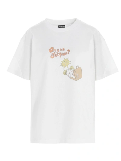 Shop Jacquemus Bonne Nuit Jacques T-shirt In Orange In White
