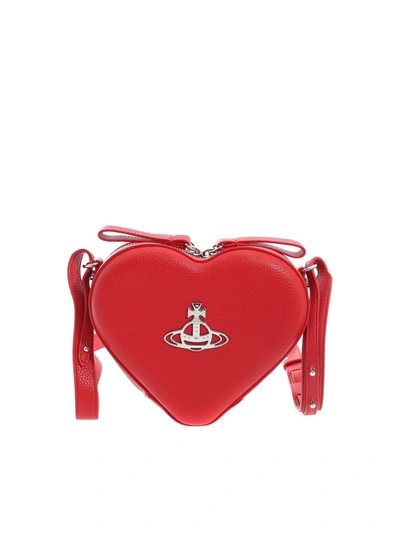 Shop Vivienne Westwood Johanna Heart Crossbody Bag In Red