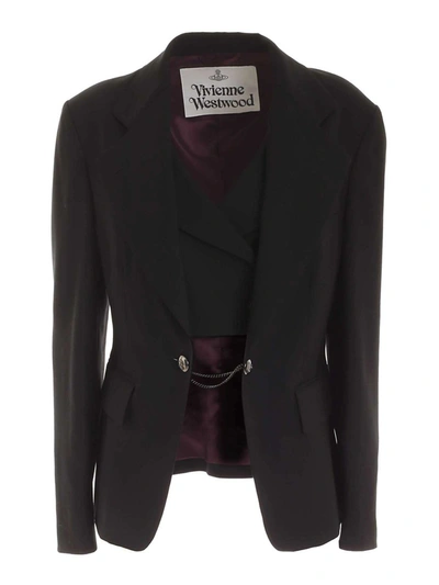 Shop Vivienne Westwood Waistcoat Jacket In Black