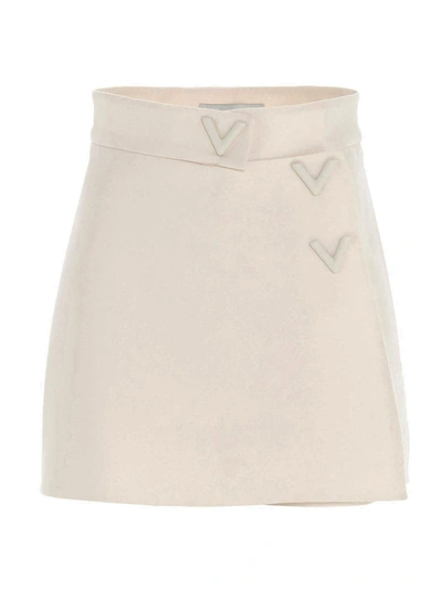 Shop Valentino V Logo Skirt-pants In White
