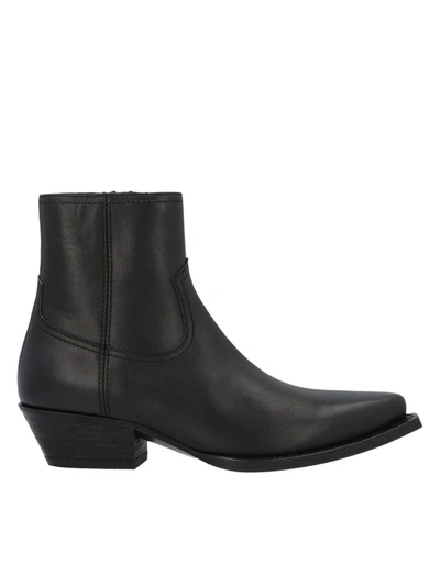 Shop Saint Laurent Lukas Texan Ankle Boots In Black
