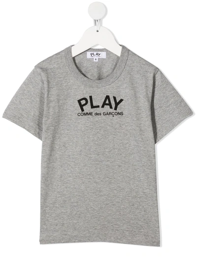 Shop Comme Des Garçons Play Heart-print T-shirt In Grey