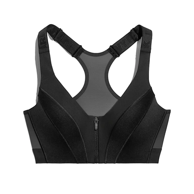 Pre-owned Adidas Originals Adidas Ivy Park Medium Support Zip Bra (plus Size) Black