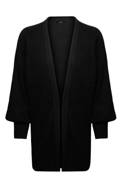 Shop Afrm Fulton Bishop Sleeve Ribbed Cardigan In Burgundy