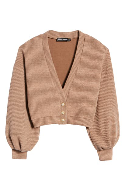 balloon sleeve crop cardigan