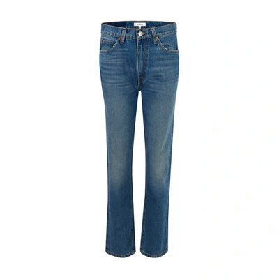 Shop Re/done Straight 70s Jeans In Indigostone
