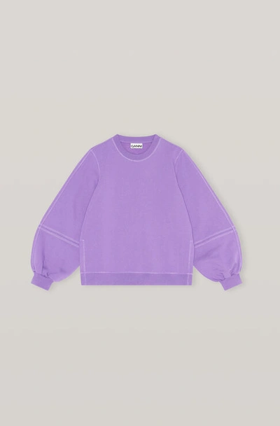 Shop Ganni Software Isoli Sweatshirt Deep Lavender Size S