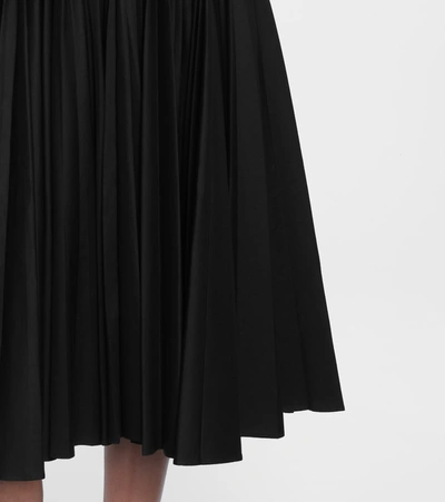 Shop Khaite Pamela Cotton Midi Dress In Black
