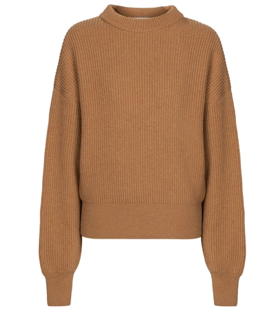 Shop Cordova Megève Ribbed-knit Wool Sweater In Brown