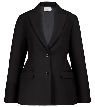 Shop The Frankie Shop Hourglass Cotton Blazer In Black