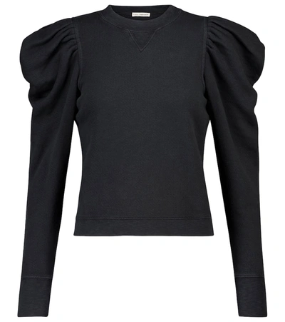 Shop Ulla Johnson Alair Cotton Jersey Sweatshirt In Black