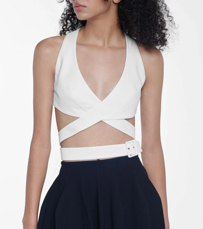 Shop Alaïa Edition 1984 Cotton Bralette In White