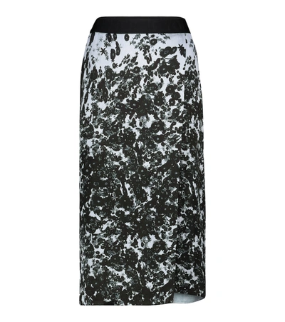 Shop Dorothee Schumacher Floral Gradients Midi Skirt In Multicoloured