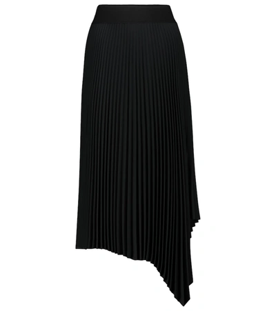 Shop Joseph Swinton Pleated Crêpe Midi Skirt In Black