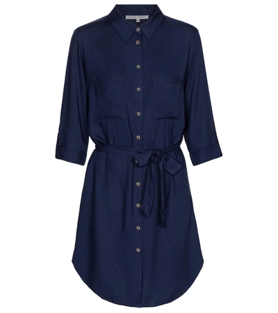 Shop Heidi Klein Core Button-down Shirt Dress In Blue