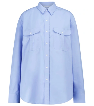 Shop Wardrobe.nyc Cotton Shirt In Blue