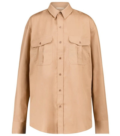 Shop Wardrobe.nyc Cotton Shirt In Brown