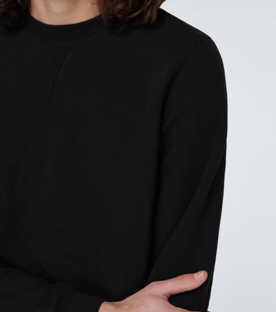 Shop Sunspel Cotton Loopback Sweatshirt In Black