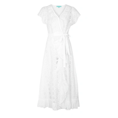 Shop Melissa Odabash Brianna White Broderie Anglaise Wrap Dress