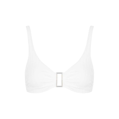 Shop Melissa Odabash Bel Air White Ribbed Bikini Top