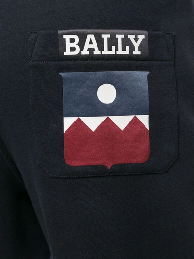 Shop Bally Rear Logo Track Pants In Blue