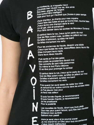 Shop Agnès B. Lyrics-print Cotton T-shirt In Black