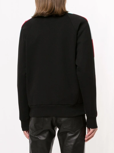 Shop Agnès B. Stripe-trim Sweatshirt In Black