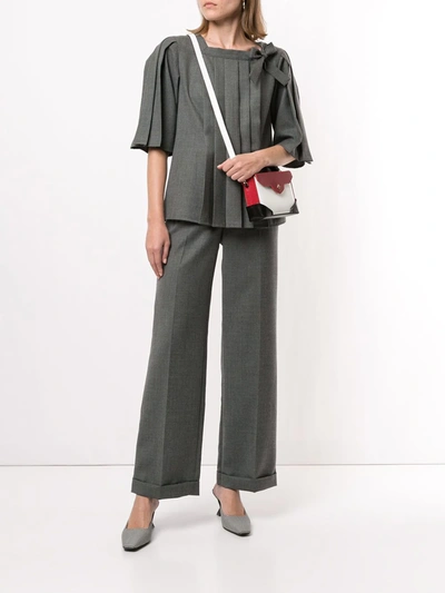 Shop Agnès B. High-waist Trousers In Grey