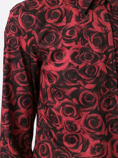 Shop Agnès B. Rose-print Shirt In Red