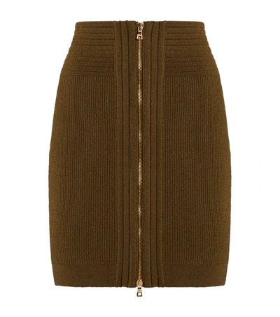 Shop Balmain Zipped Mini Skirt