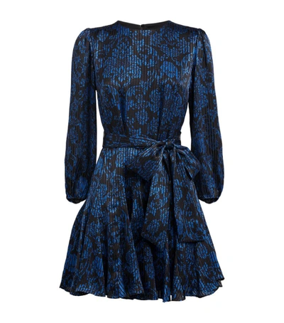 Shop Alice And Olivia Puff-sleeved Floral Mina Dress