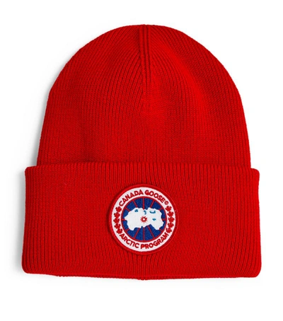 Shop Canada Goose Arctic Disc Beanie In Red