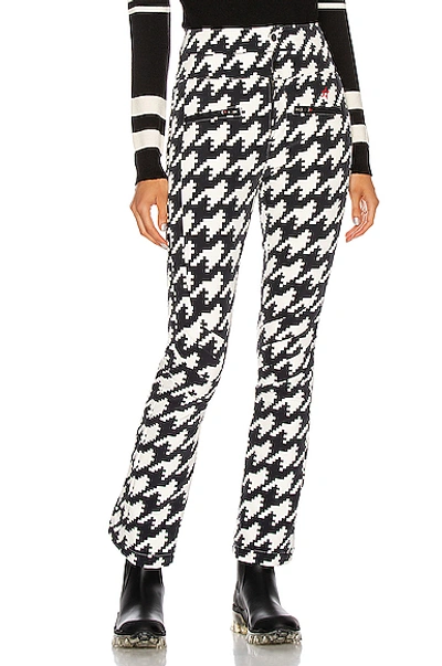 Shop Perfect Moment Aurora High Waist Flare Pant In Black & Snow White Houndstooth
