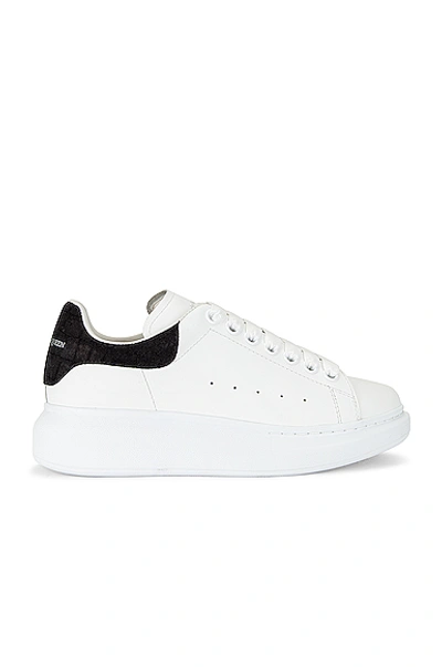 Shop Alexander Mcqueen Leather & Rubber Sneakers In White & Black